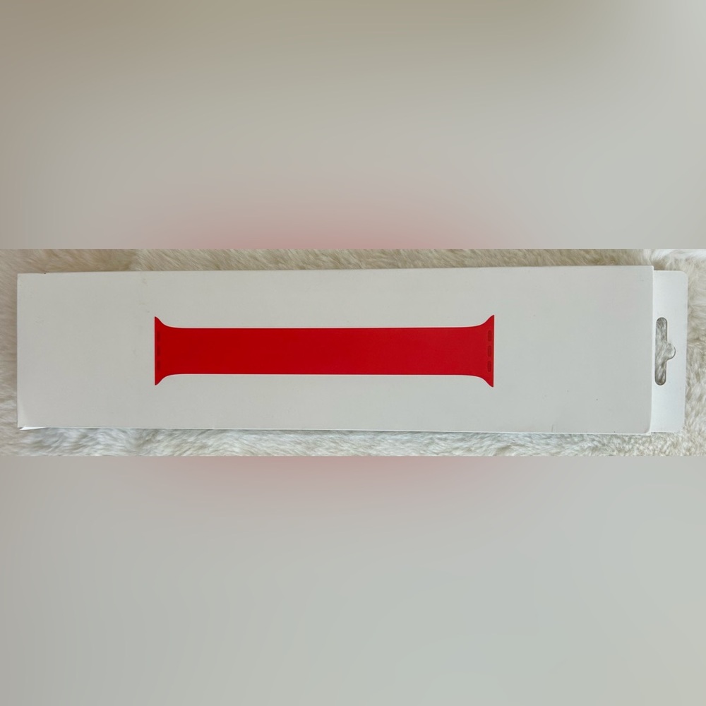 New Apple Red Solo Loop Silicone Fitted Band. Never opened.